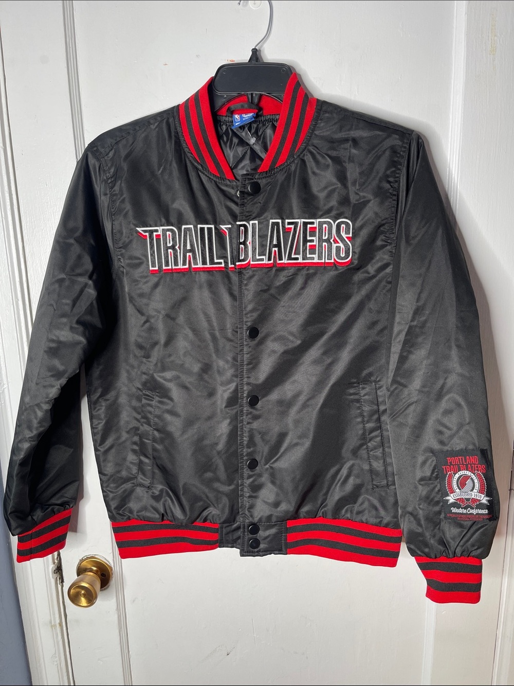 Nwt NBA Trailblazers Jacket Small Men’s Satin Bomber Portland Basketball New